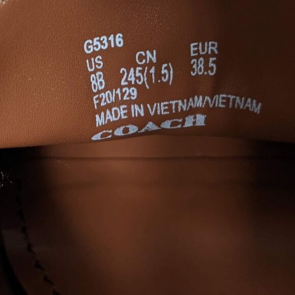 COACH Nia Leather Horsebit Heeled Loafer Pumps 8 - Picture 10 of 12